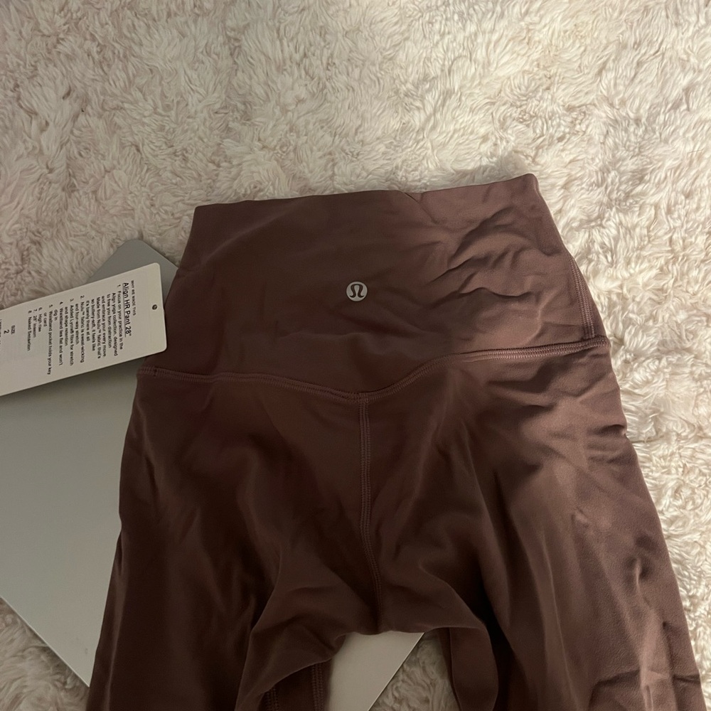 Lululemon taupe brownish purple neutral colored align HR leggings 28”